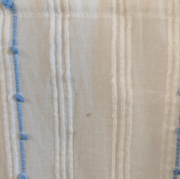 Duet White Sheer Beaded Embroidered Side Tie Dress. Size M/L - Picture 7 of 12